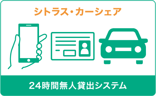 シトラス・カーシェア：24時間無人貸出システム